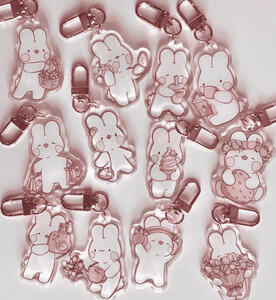 Gacha Strawberry Bunny Charms
